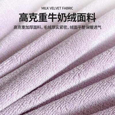 冬季加厚牛床笠罩加绒面床榻榻米床垫保护罩罩绒珊瑚FQD奶法兰绒