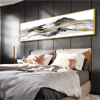 新中式抽CT-A024象墨山画简约厅水背景墙卧室床头禅意水挂画样板