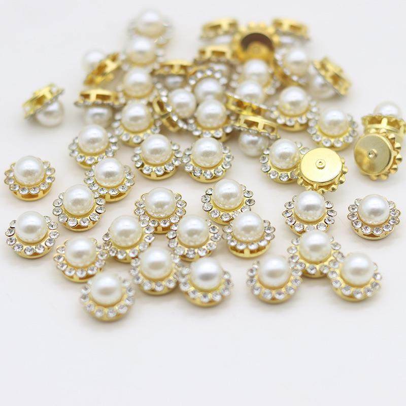 包装1I0盘00颗金底银底12大mm珍珠水钻太阳55花DY饰品配件手缝花,居家布艺,珠子/钻饰/花朵等配饰,淘宝优惠券,粉丝福利购,淘宝优惠卷