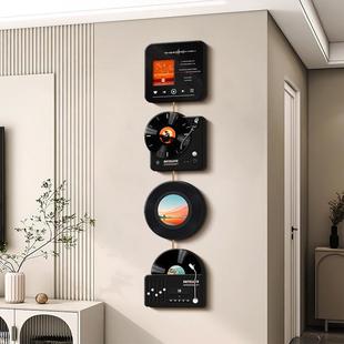 黑胶唱片电视画背墙景装 饰画现代简高约级F99J7J6S感创意玄关挂高