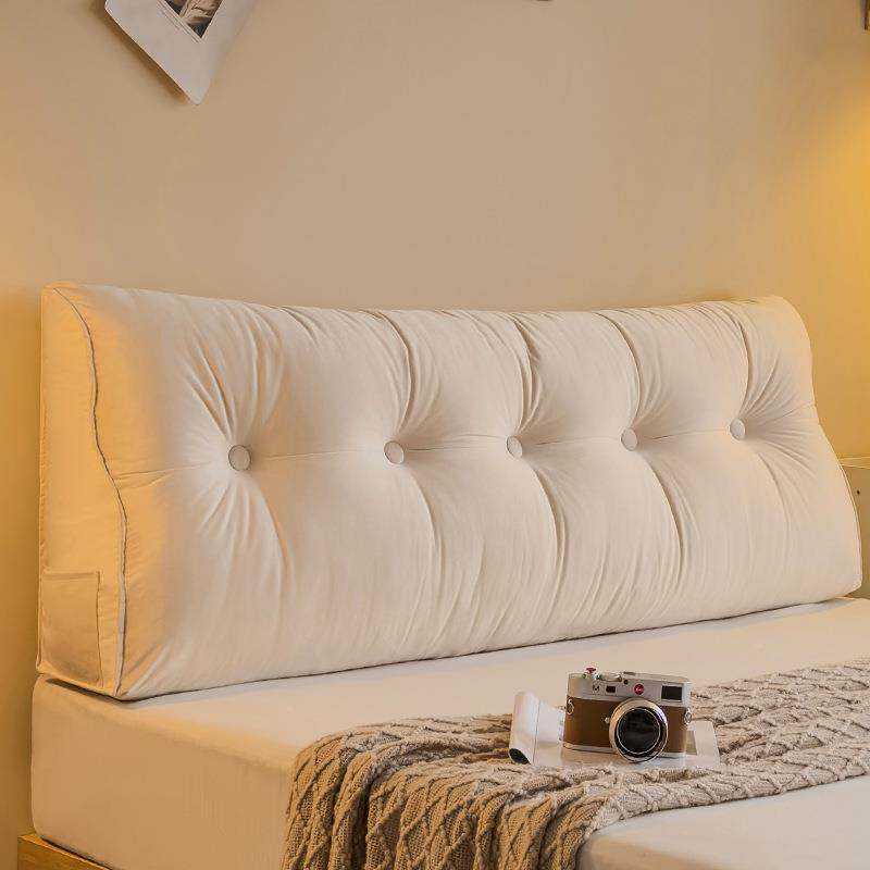 新款欧式复古大三靠角软包背室卧床垫上靠枕沙发榻榻米护腰弯型三