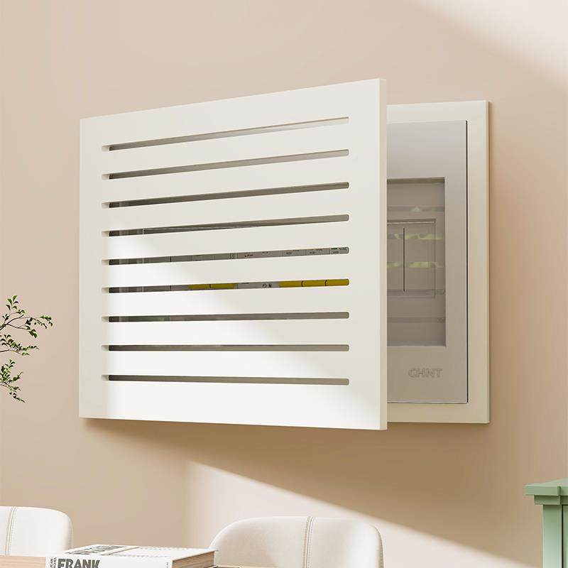 简约电表装饰画箱AXE电箱盖板电闸网线盒遮挡实木多媒弱?体信号箱