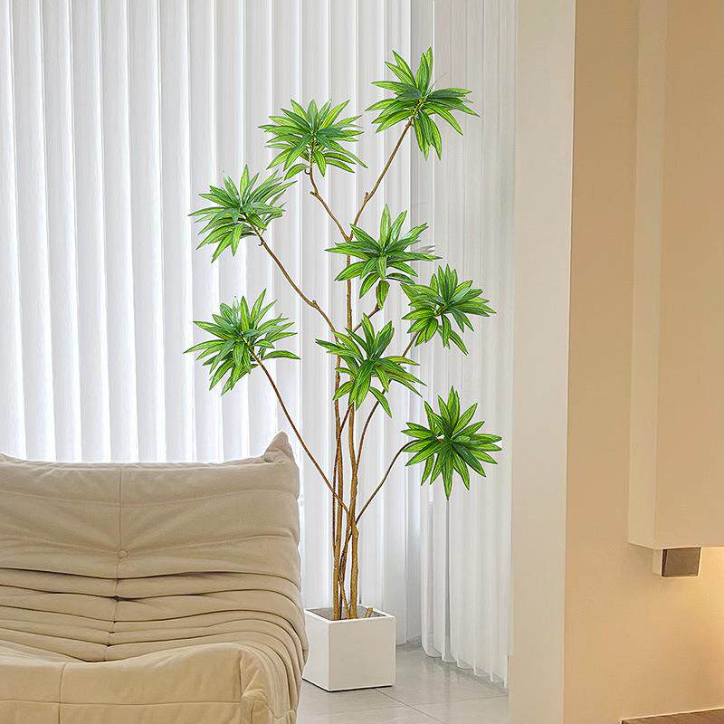 源头Z5假花植落仿植物室内轻奢7MSHSS76假盆栽地花生绿百合竹盆景