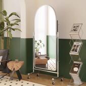 红全身镜家用卧室落地镜可动46707移穿大衣镜不锈钢网显瘦镜子舞