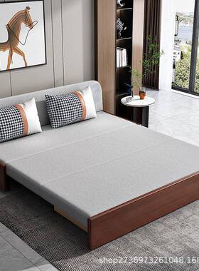 房木沙发床两用27174多功能折可叠客厅小户型布实艺阳台书卧室坐