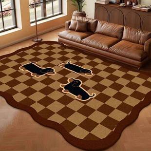 复古客厅茶地毯轻奢厂家直供高级家用发地点加厚沙几毯大面积卧室