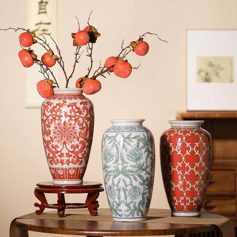 欧彩BNR瓷绘陶花式桌面餐桌插花大口花瓶瓶摆件,橡塑材料及制品,工业陶瓷,淘宝优惠券,粉丝福利购,淘宝优惠卷