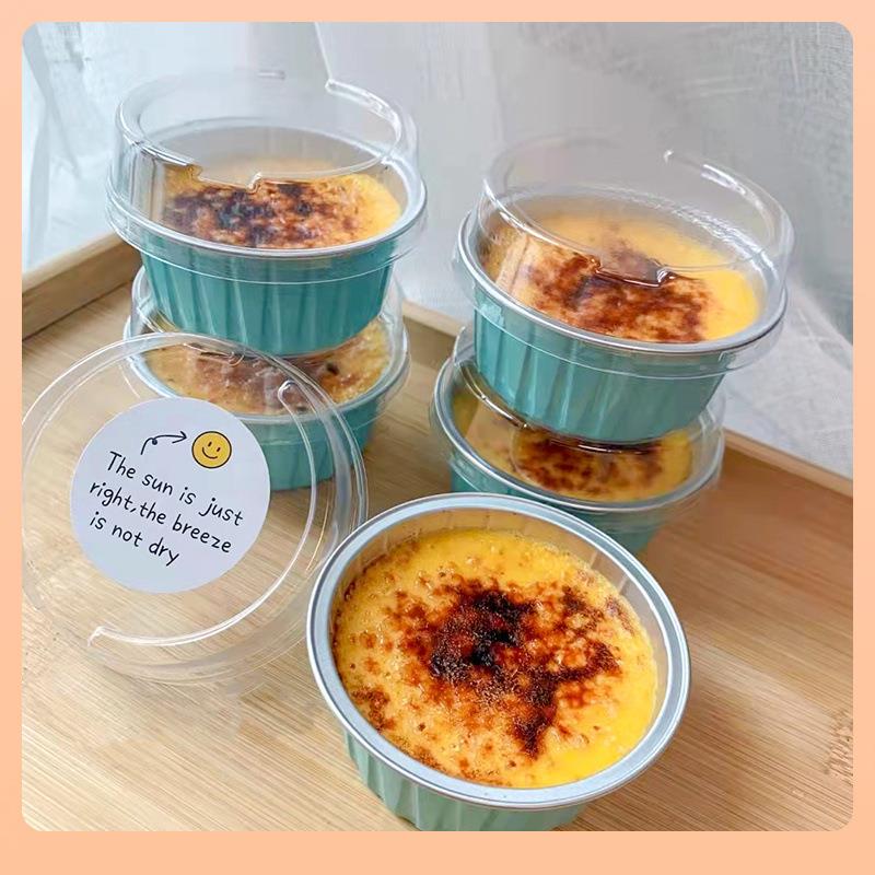 锡F766M778?焦糖烤布蕾杯布丁杯耐高温糕纸盒烤铝箔杯盒子雪媚娘