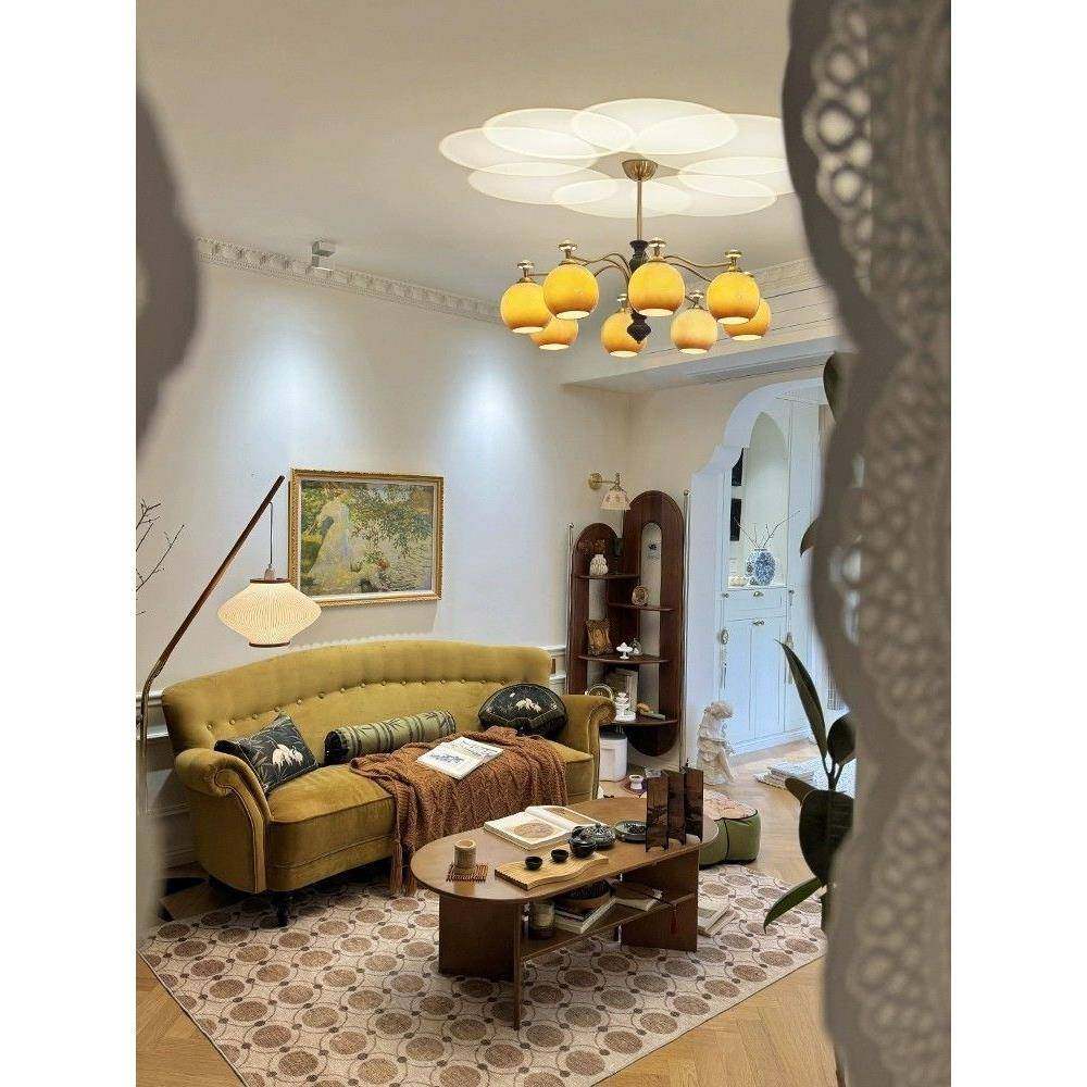豪830华中古vintag柿子客厅灯美式复古书房卧室餐e厅吊眼实护木灯,家装灯饰光源,智能吊灯,淘宝优惠券,粉丝福利购,淘宝优惠卷