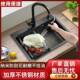 水厨黑色单纳米厚手工池菜盆不锈钢加洗菜家用房见详情洗碗洗碗菜
