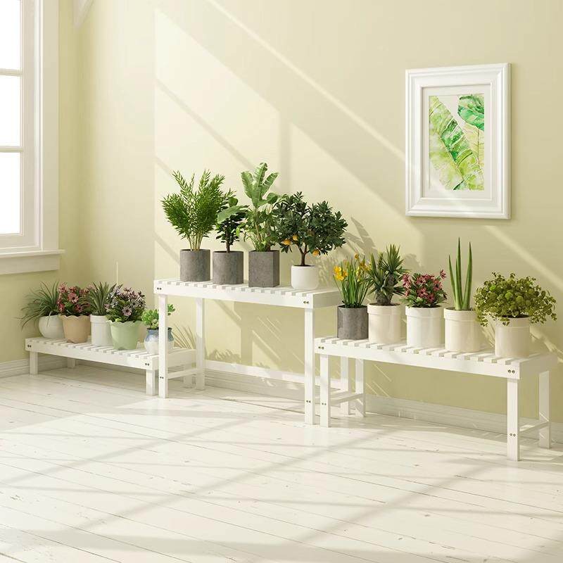 -防腐实木花厅架子阳台物地式室内多层多肉绿萝客落置盆架装饰花