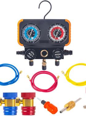 空调氟R2表2R134R4加10R31042双表阀空调加液冷媒表组加氟表