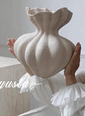 摆法花式侘寂MMC插干花瓶件客厅茶几餐桌吧民宿台酒店奶油器软装