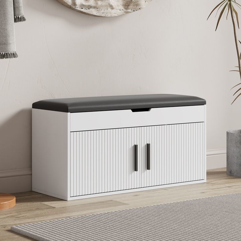 整装鞋凳a一体家用门口入户换鞋凳飘窗柜储物柜收纳柜轻奢