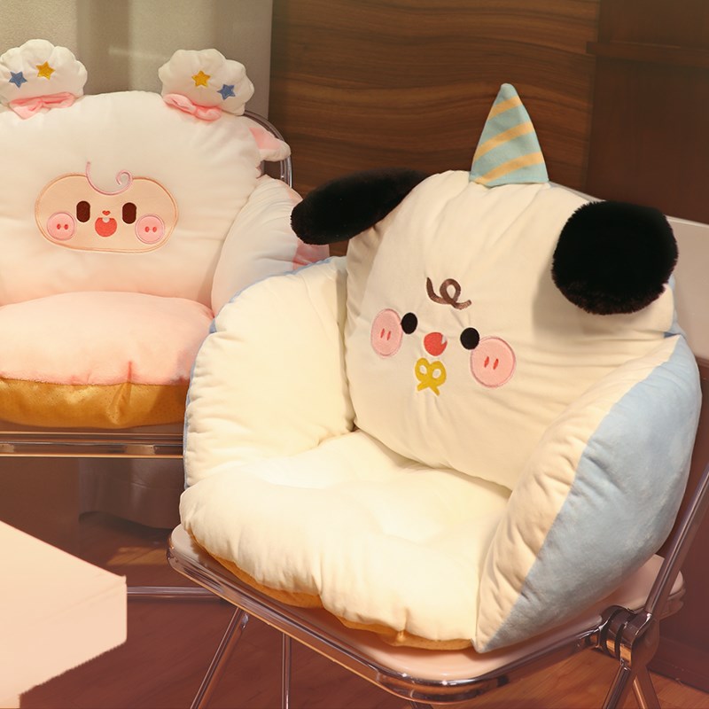 卡皮巴拉护腰坐垫防屁股痛学生教室靠背一体垫子S办公室久坐椅子