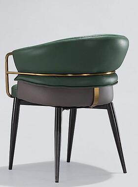 餐椅书桌椅轻NMD奢代子椅金属椅奢华现现代咖啡厅饭厅餐椅子