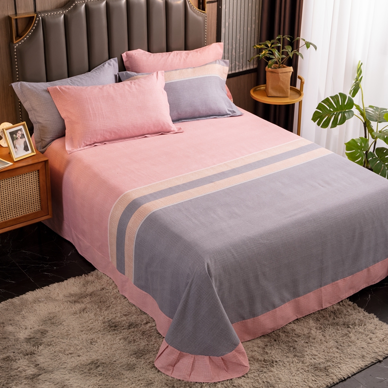 100%全棉生态j磨毛床单单件加厚秋冬保暖床品加大纯棉布料被单亲