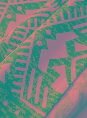 复古蓝色餐桌布几何印花东南x亚民族风长方形桌布圆桌茶几台布盖