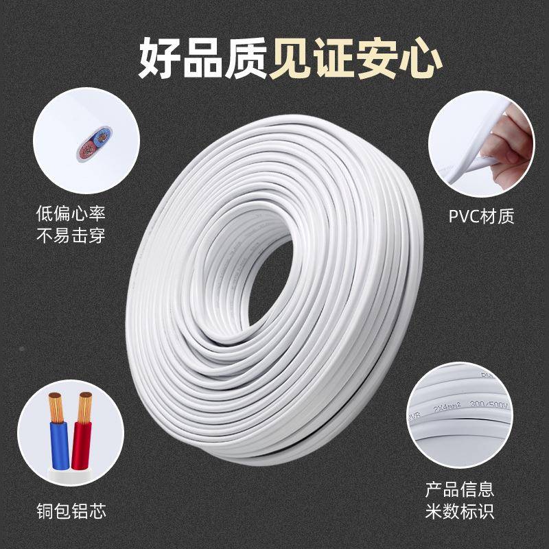 国RV371VB扁形护套线2芯1.5/2电.5/4外/6平方标平行线户照明阻燃