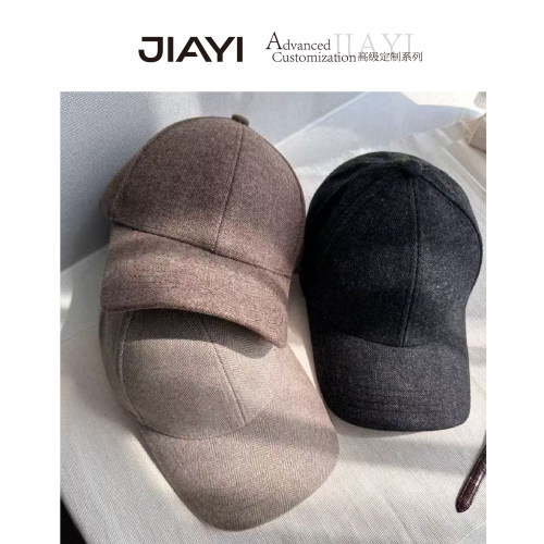 I秋冬新款立体羊毛硬顶棒球帽加厚英伦鸭舌帽JY-FS051122