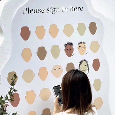 户外订结婚礼布置装饰涂鸦签名到背景墙游园会草坪迎宾牌kt板定制