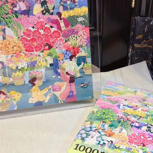 暖暖框坊TOI花市专用亚克力拼图框1000片70*50高端画框三层外框