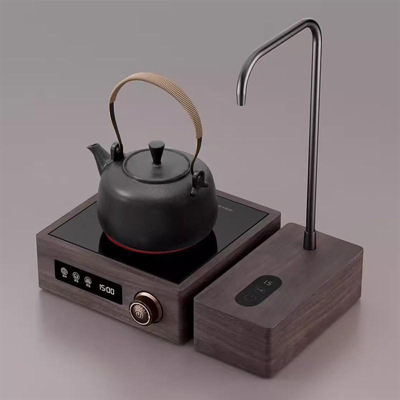 北美胡桃木桶装水抽水器饮水机小型电动纯净水取水器自动上水器