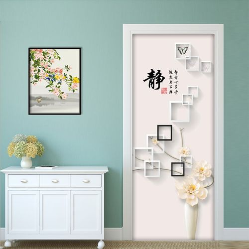 门贴自粘木门翻新门贴纸玻璃客厅卧室厨房贴电梯墙贴画X整张q104