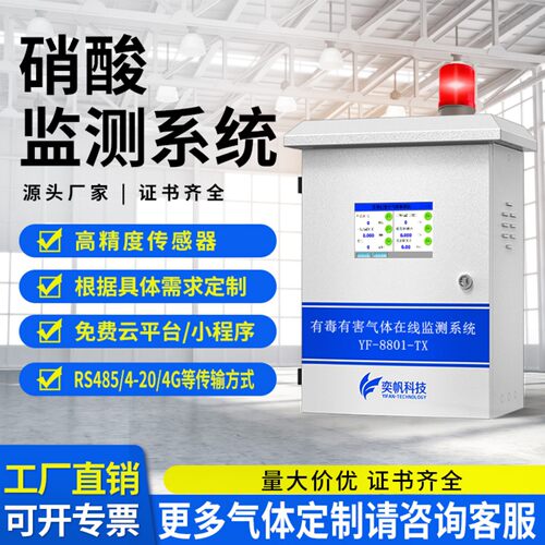 厂家在线式硝酸气体检测仪 工业四合一有毒有害检测仪硝酸报警器