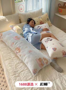 A类牛奶绒双人枕秋冬芯加保厚暖in抱s博主可爱风多功能LXHT-101长