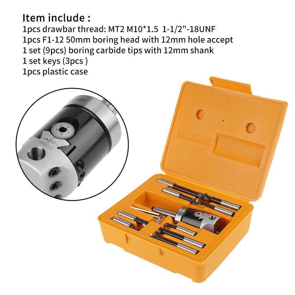 F-MT2镗头套号装YYY9支装12mm镗孔刀莫氏1234柄R8柄镗器套装