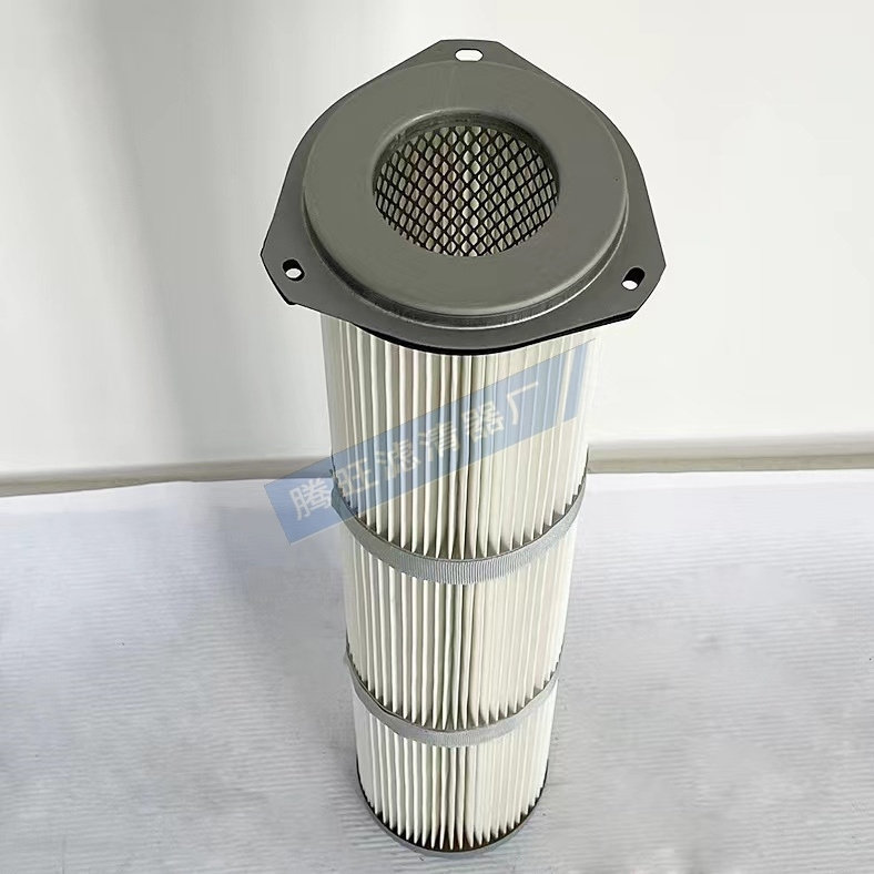 厂家批发净化器过滤器粉尘风机除尘器滤筒三耳法兰式除尘器滤芯