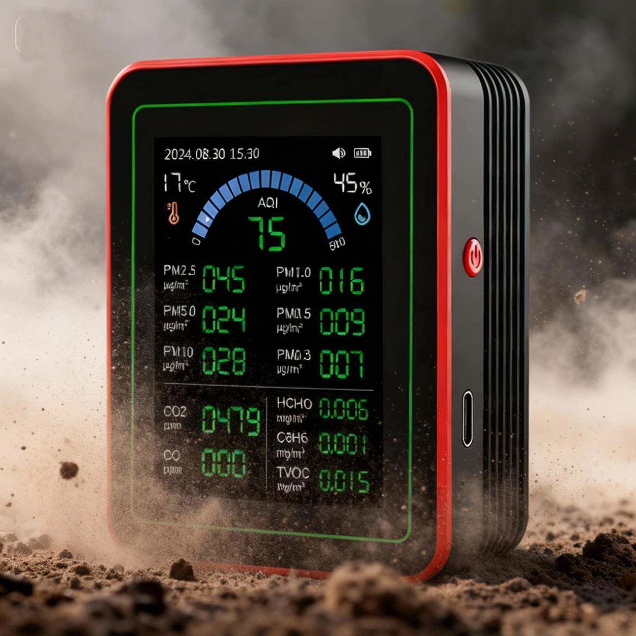 18合1二化氧碳监测仪p甲m2.5pm1C.0醛检测仪温ZN-MT32湿度O2空气