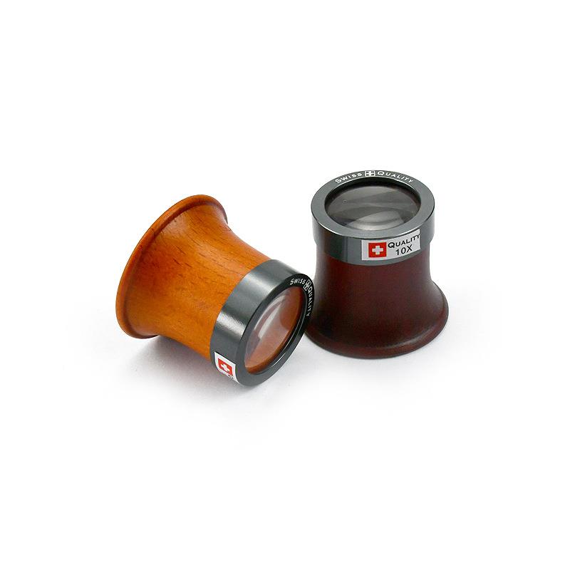 表751工具放镜0倍木质修表钟1放大镜玻璃大镜面目镜