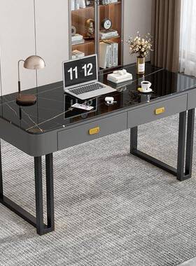 OYF钢化玻式璃电脑桌台桌电桌竞子女生卧室书梳妆台一体办公桌椅