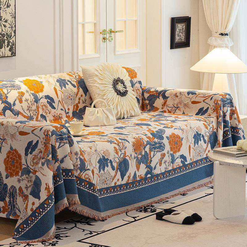 欧式古复沙发罗曼提巾全包盖巾防尘发套盖布毯坐垫子罩防猫抓四季