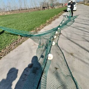 拉网渔网带兜鱼j塘拖网拉鱼网清塘家用小型拖鱼网抬网网箱隔断拦