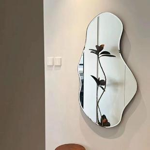 穿衣壁ins装默认项镜饰服店试衣装镜挂墙卧室全身镜贴墙异形镜挂