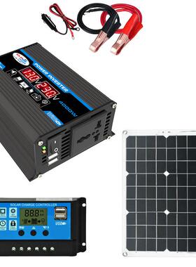 全套器10V/220V逆TJP变器1300W控制30A阳光伏板18W家用太能发电系