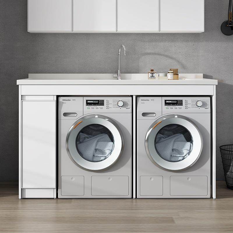 阳台太空浴铝机柜组合洗衣机烘干机一体柜双柜室DAM洗衣池一体台,家装主材,洗衣机柜,淘宝优惠券,粉丝福利购,淘宝优惠卷