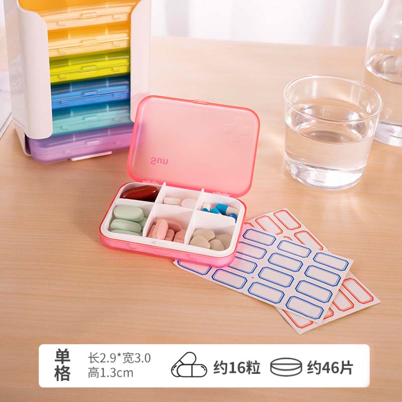药盒7天大容量便携n式老人星期一周七天早中晚饭前饭后分装薬盒子