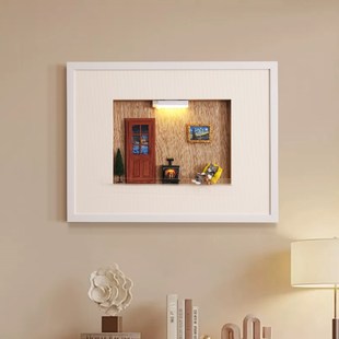 diy电表箱盒装饰画2025新款磁吸空开配电箱遮挡挂画弱电白板壁画