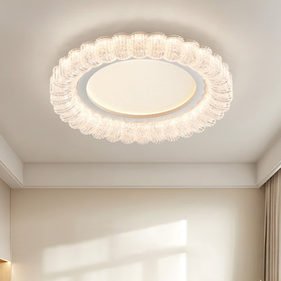 花朵卧室灯奶油风吸顶灯法式 护眼现代简约灯具女孩房灯led房间灯