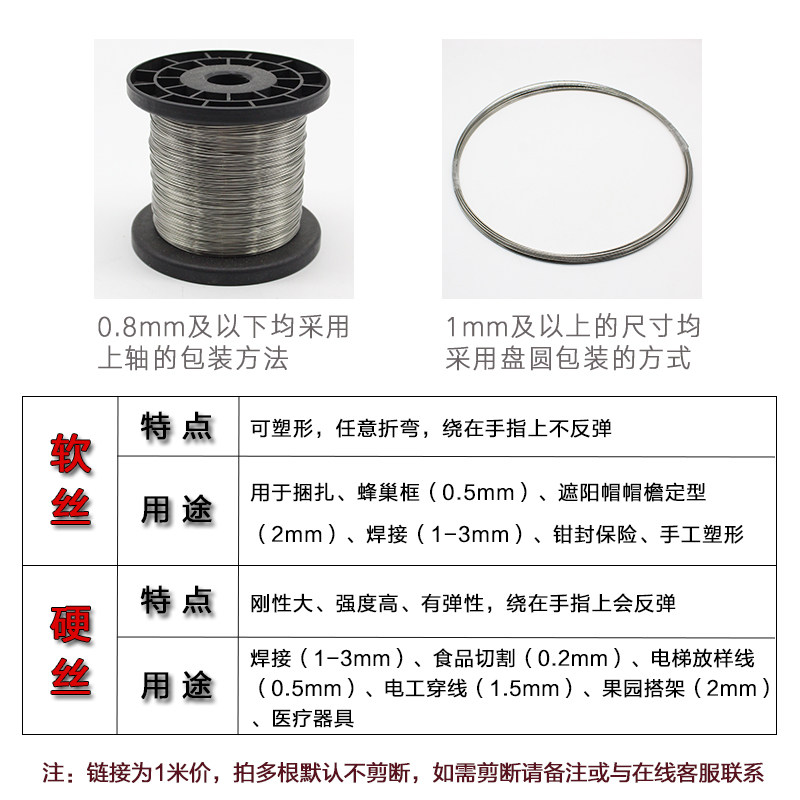 304不锈钢丝0.3/0.4/0.5/0.6mm蜂框电梯放样线缠花diy单根钢丝线