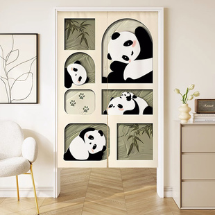 门帘隔断帘e家用免打孔帘子卧室房间厨房遮挡帘卫生间隔断布艺挂