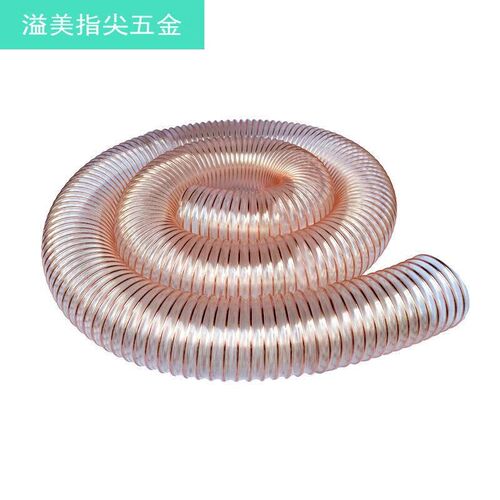 PU聚氨酯d风管钢丝软管器械粉料输送管木工吸尘风管内径25mm*壁厚