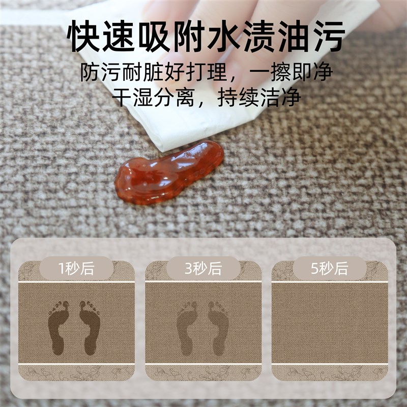 厨房地垫2024新款防滑防油可擦免洗垫子门口l型吸水耐脏地毯
