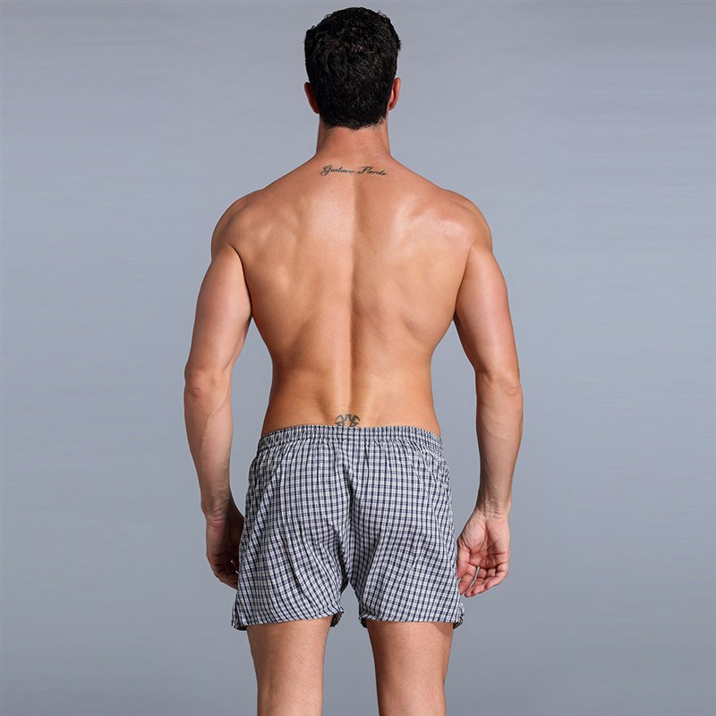 男士阿罗裤纯棉梭织布宽松四角内裤夏季大尺码居家四角潮男短睡裤