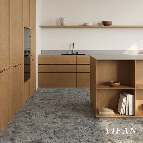 一梵卫生间粉色水磨石瓷砖600x1200商场餐厅连锁店厨房防滑地砖