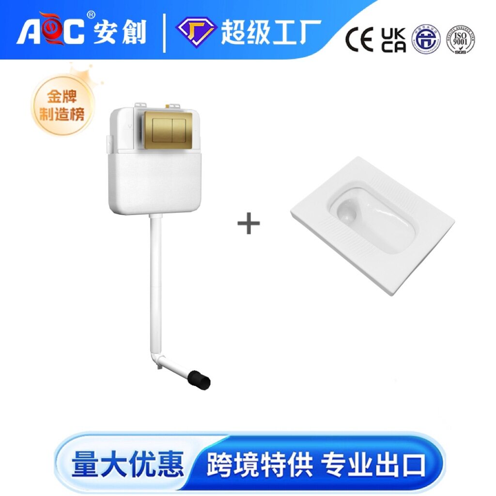超薄款大冲水挂式马桶隐藏水箱暗藏水箱入墙暗装水箱嵌入整套装